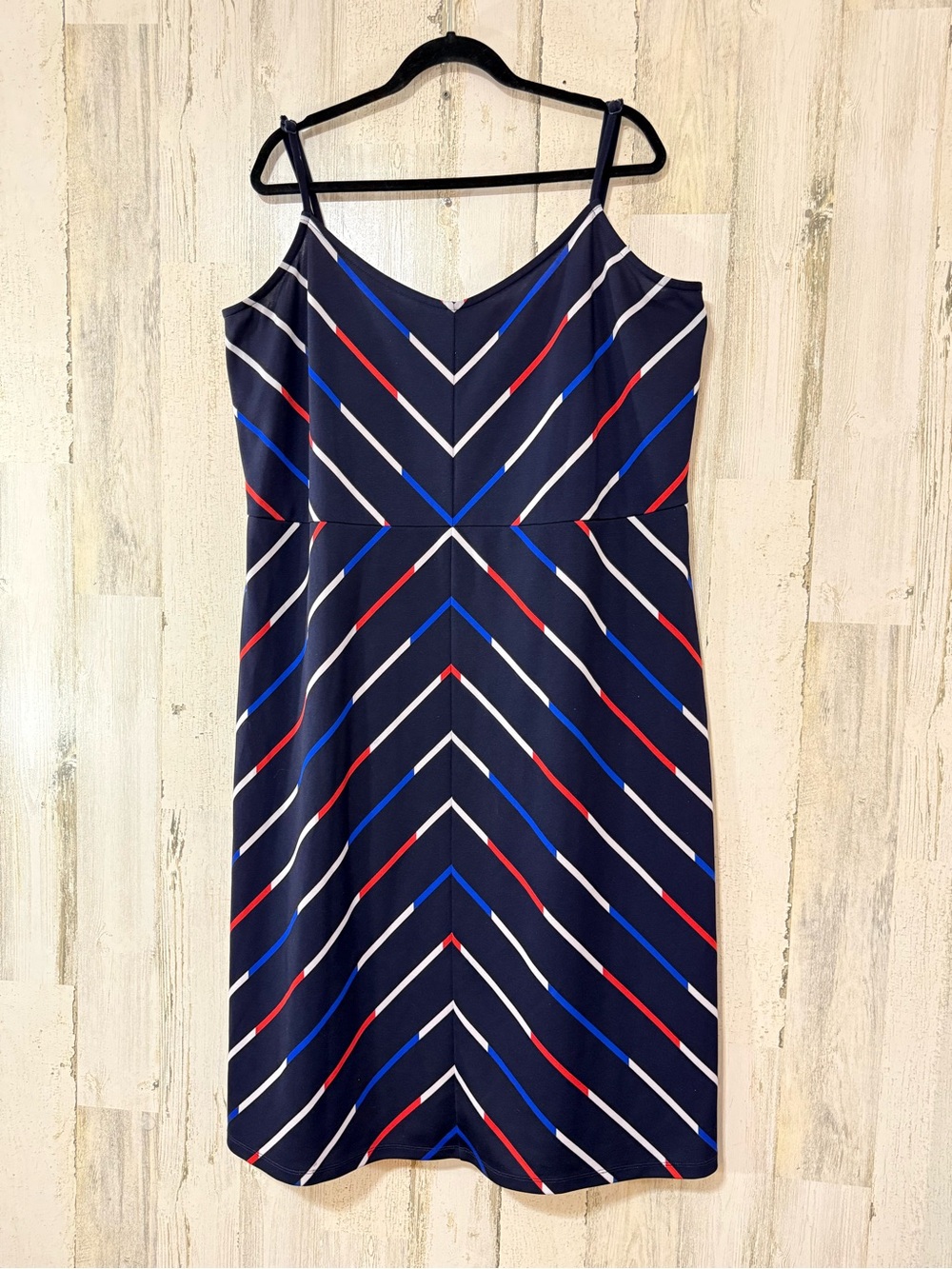 Tommy Hilfiger Navy Striped Mini Dress with Red, White & Blue Accent